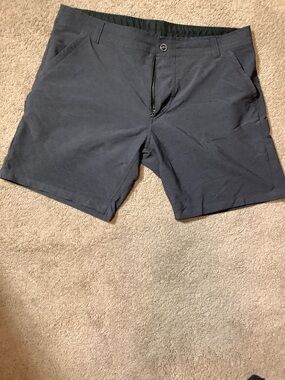 Men Kuhl Size 36 Grey Renegade Hiking Cargo Shorts EUC